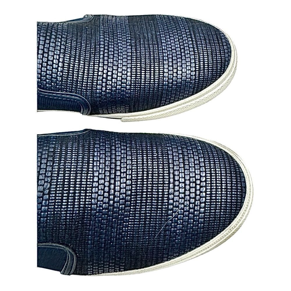 Lauren Ralph Lauren Jinny Woven Slip-On Sneaker Navy Size 10 Medium Pre-Owned - Picture 8 of 10